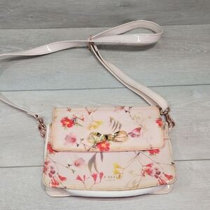 Ted Baker Women Cream Crossbody Bag with Elegant Floral Design Tote